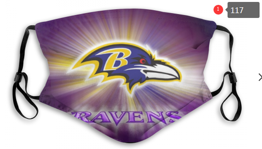 NFL Baltimore Ravens #5 Dust mask with filter->nfl dust mask->Sports Accessory